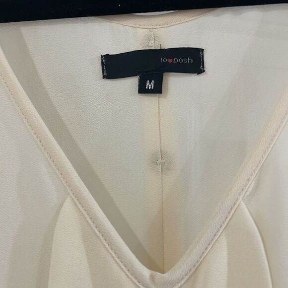 lo posh cream sleeveless ruffle blouse - Picture 5 of 7